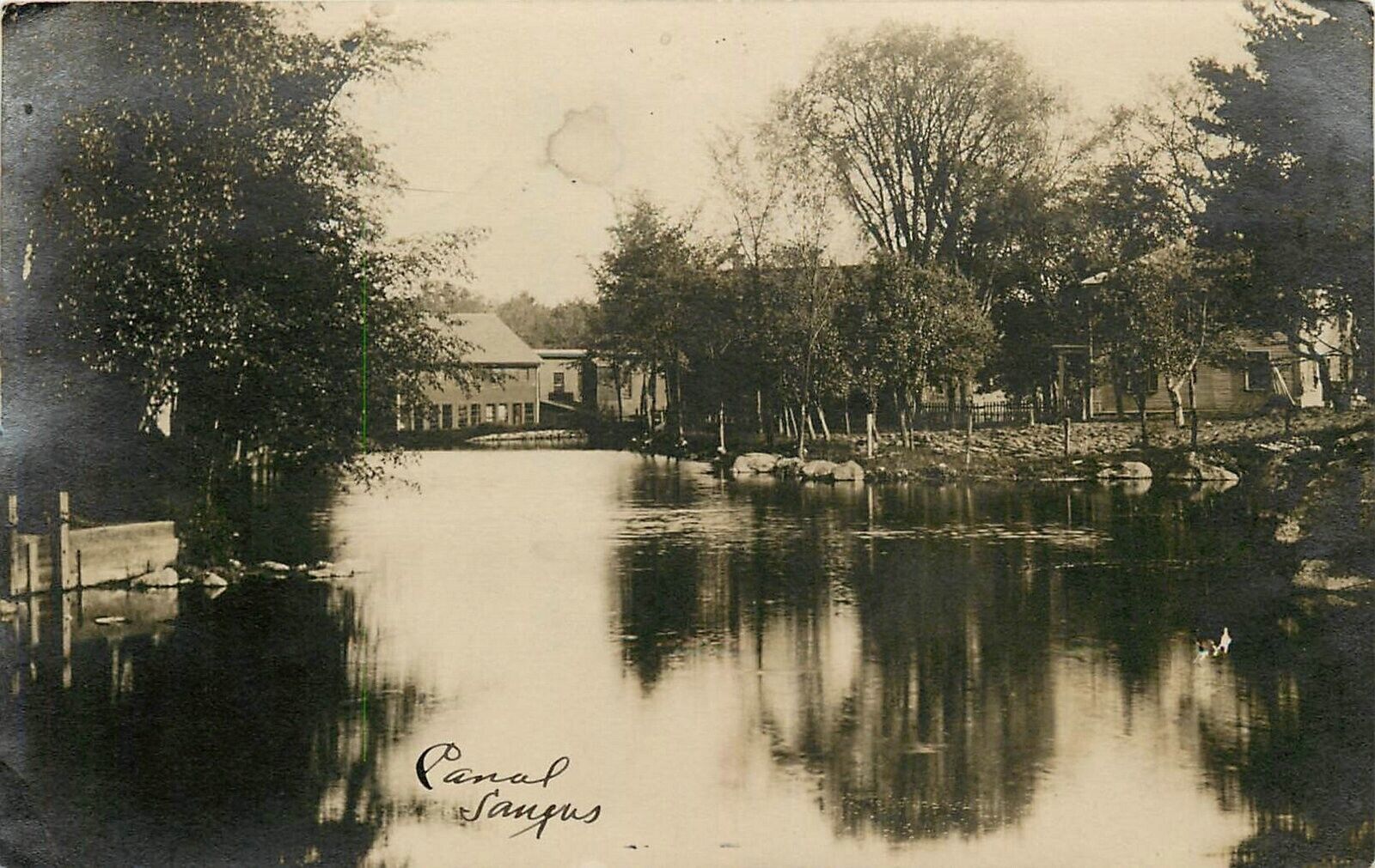 Postcard RPPC C-1910 Massachusetts Canal Saugus NA24-1578