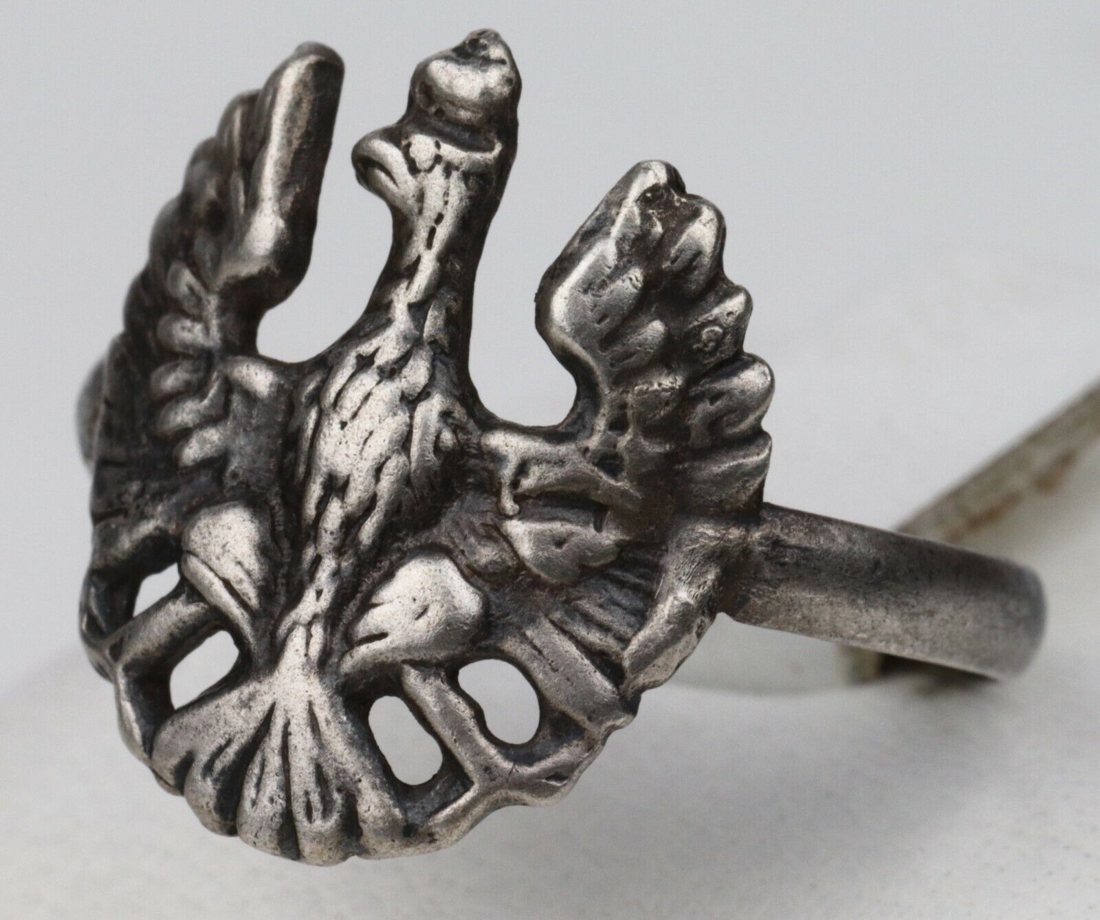 ww2 POLAND Ring WWII Sterling SILVER 925 Polish WHITE EAGLE Patriotic jewelry 