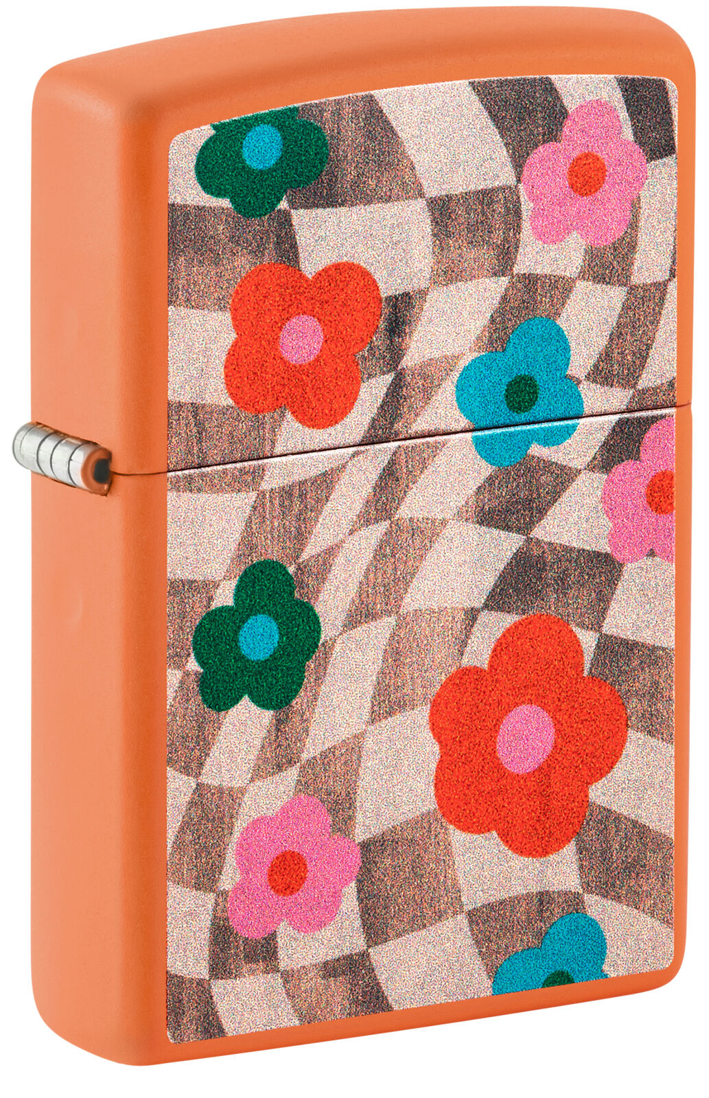Zippo Wavy Flower Design Orange Matte Windproof Lighter, 48718