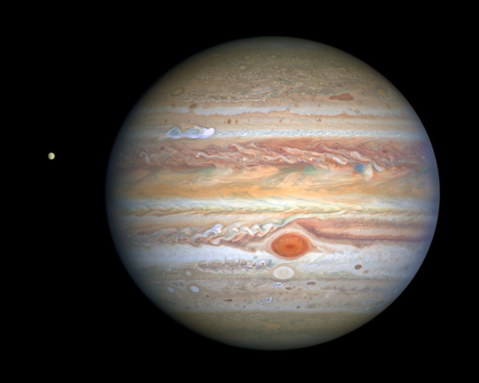 Planet Jupiter and Moon Europa 8x10 photograph