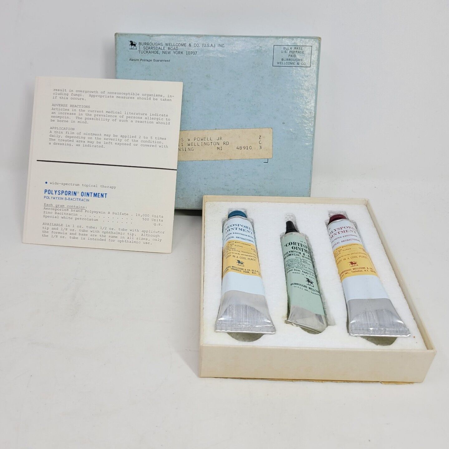 Vintage 70 Neosporin Antibiotic Ointment Tube Box Advertising Medicine Film Prop