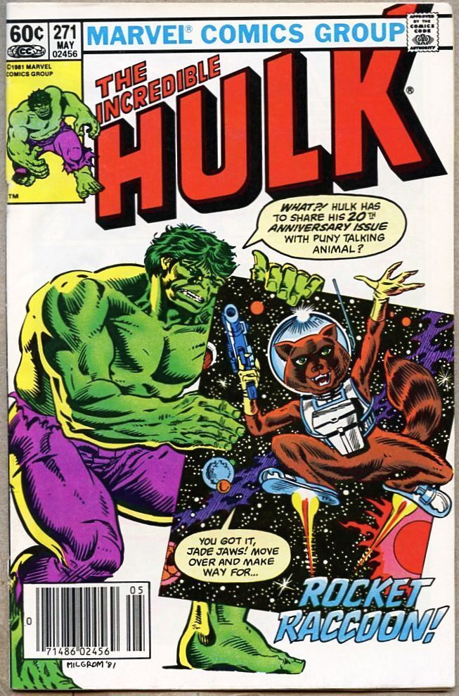 Incredible Hulk #271-1982 fn 6.0 2nd app of Rocket Raccoon 1st cover / Newsstand