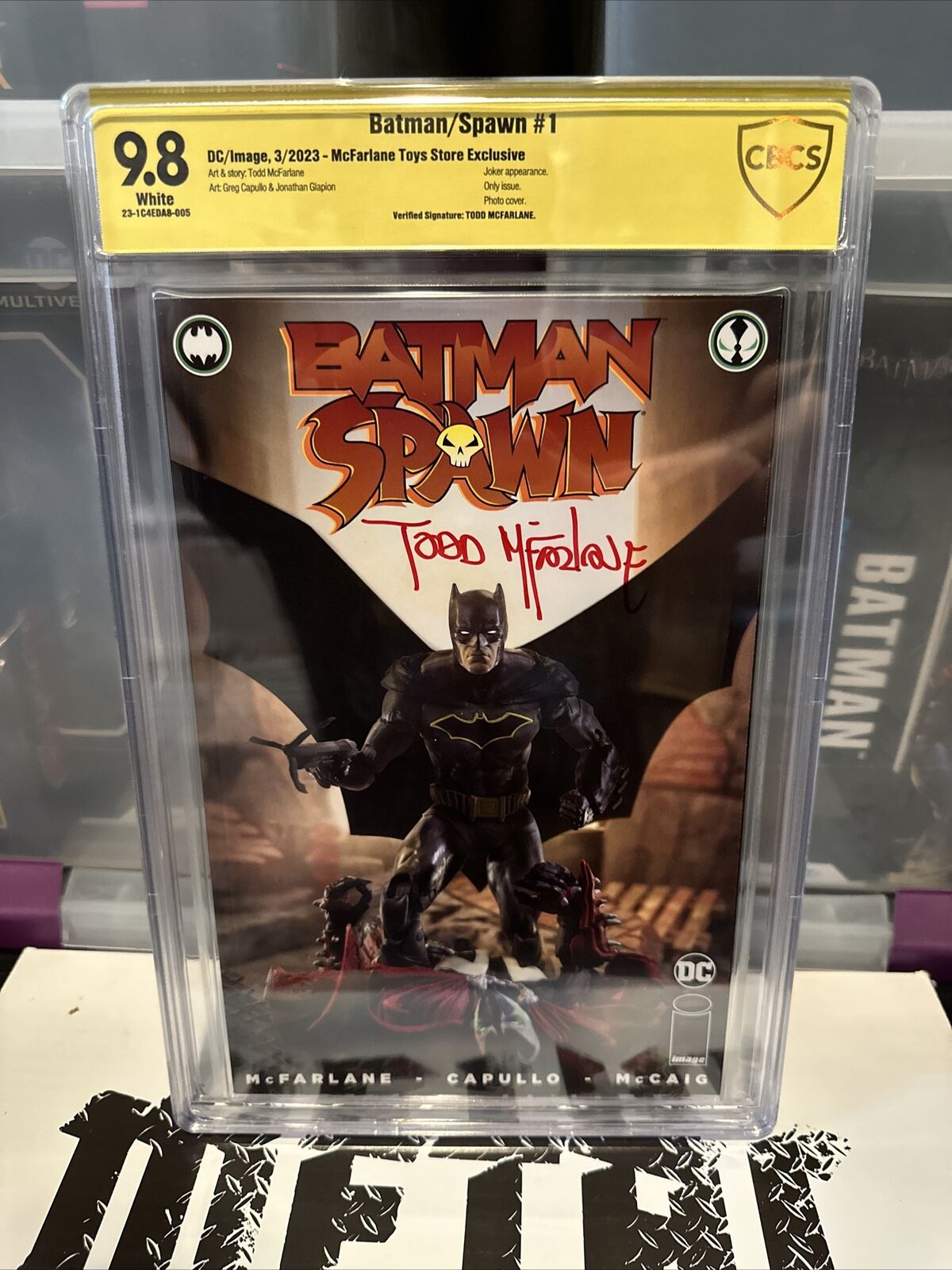 Batman Spawn #1 CBCS 9.8 Signed Todd McFarlane Toys Exclusive Online Variant DC