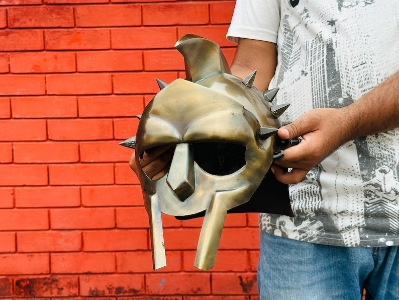 Gladiator Helmet | King Maximus decimus meridians brown armour helmet Gift