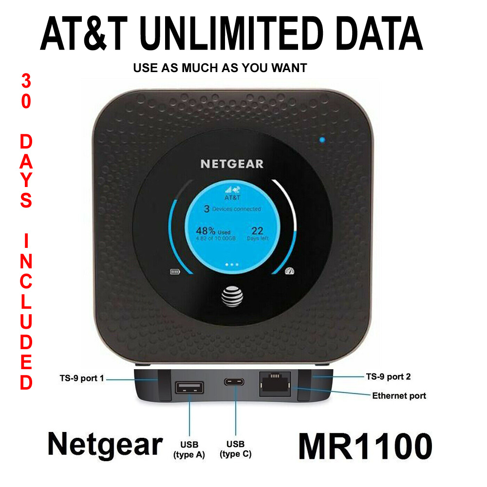 AT&T Unlimited Data Plan  Hotspot 4G LTE, $79.99/M (No Throttle) RURAL INTERNET