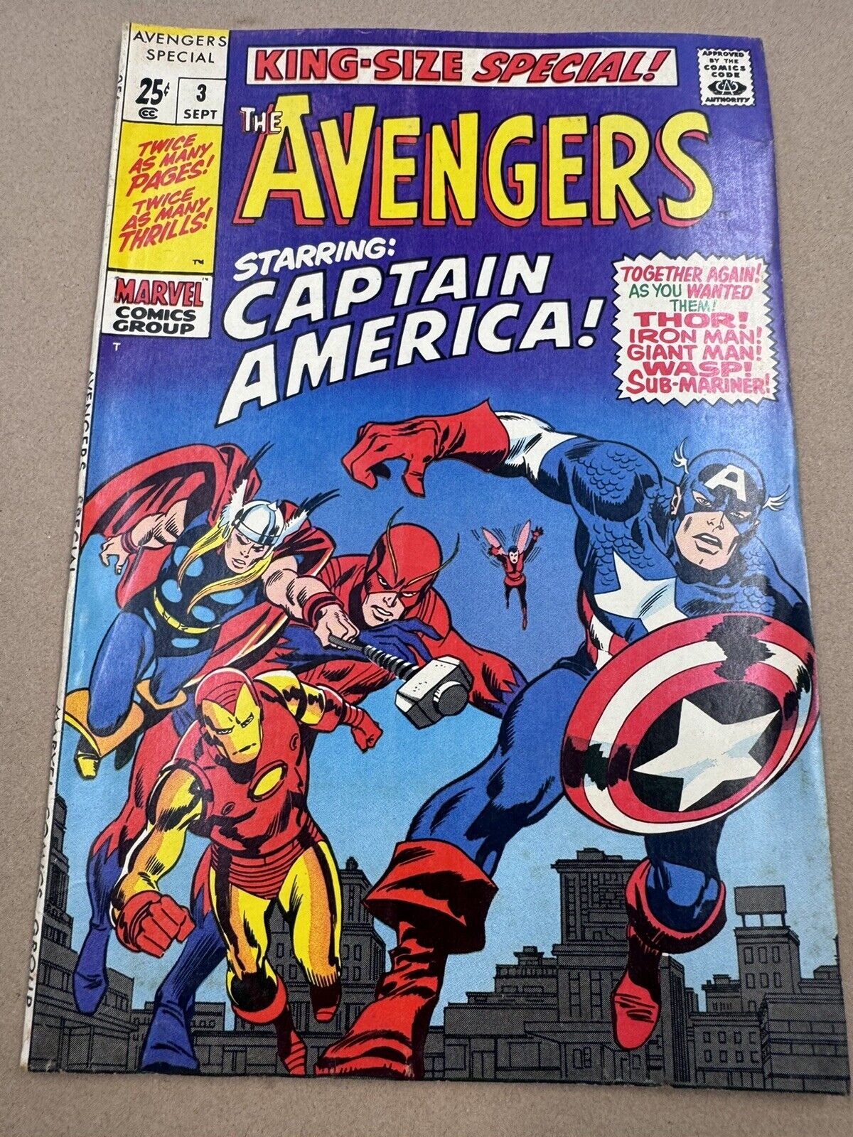 THE AVENGERS KING SIZE SPECIAL (ANNUAL) #3 Captain America 1969