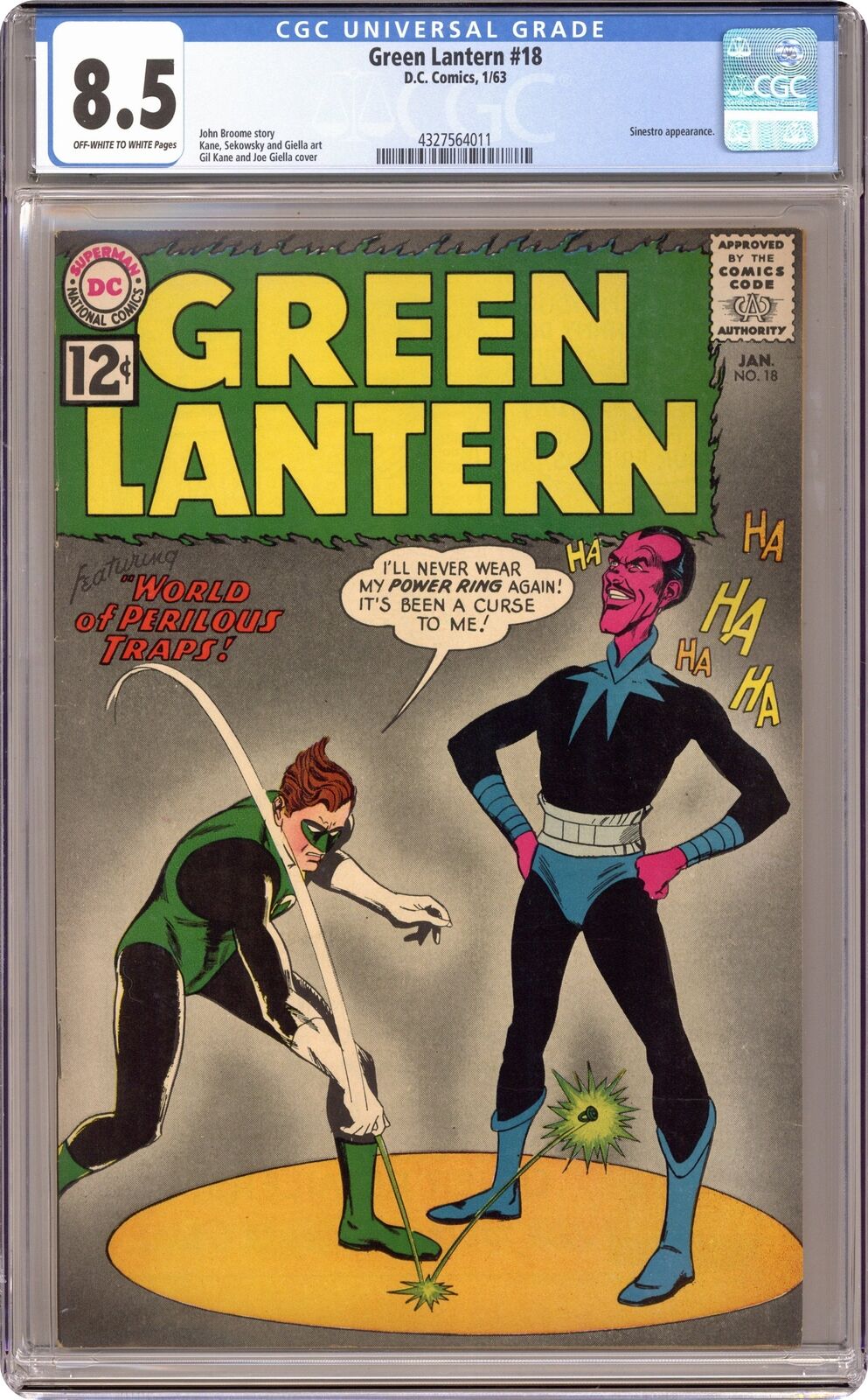 Green Lantern #18 CGC 8.5 1963 4327564011
