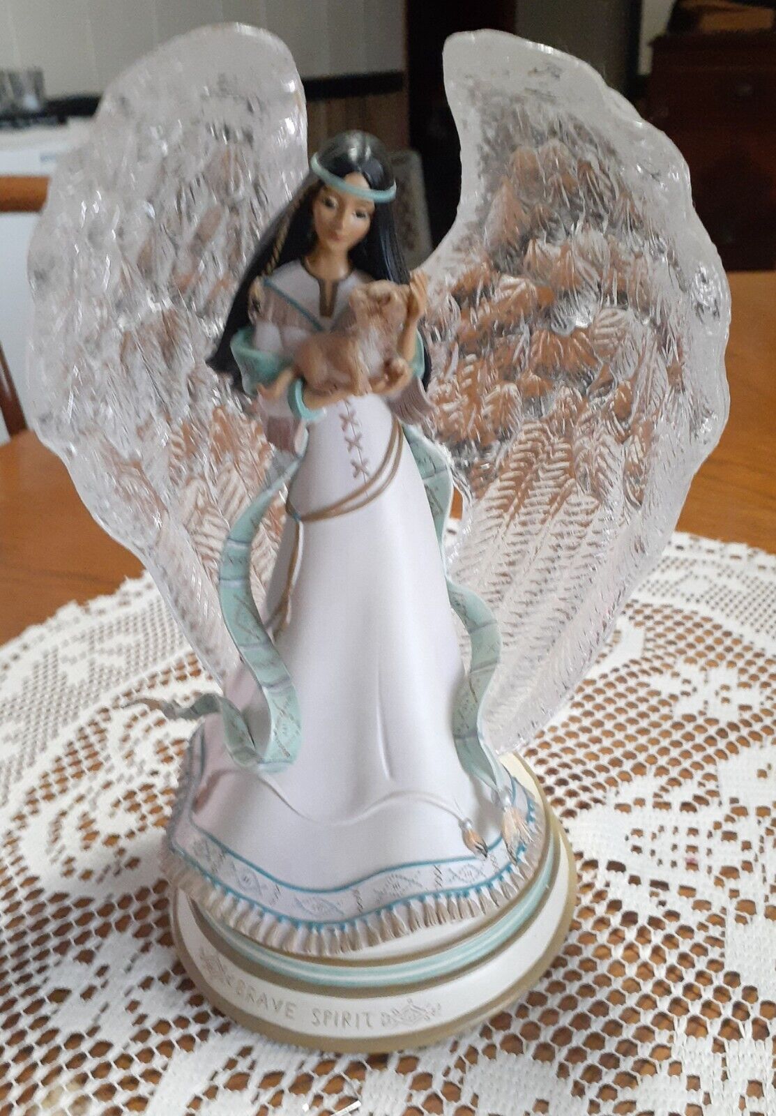 Angel Brave Spirit of Sacred crystal Spirt Collecton~Bradford  Ex. Crystal Wings