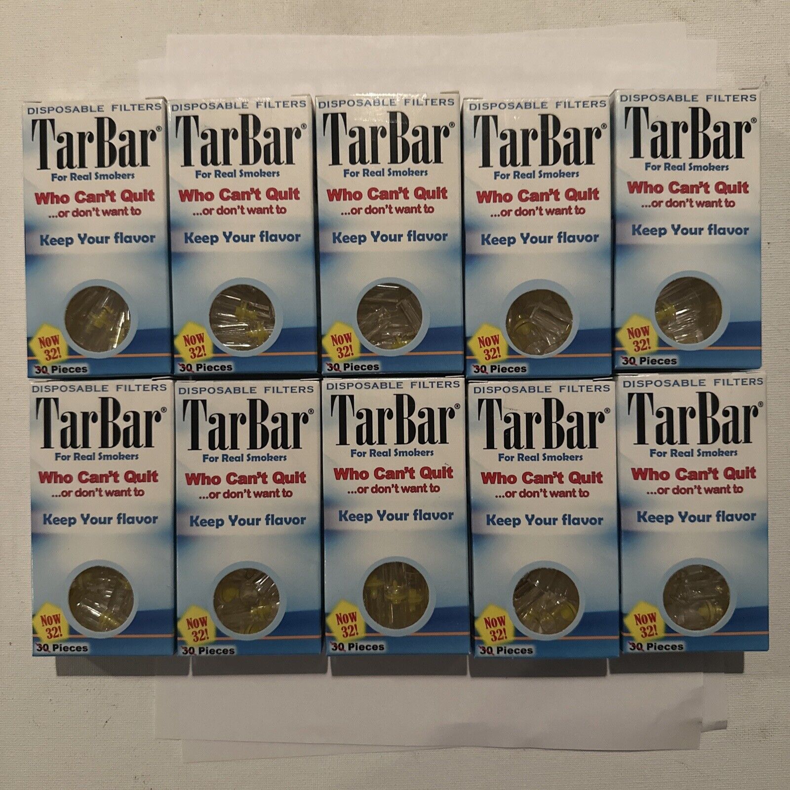 TarBar Cigarette Filters Disposable - 10 BOXES 320 Filters Total Reduced Price