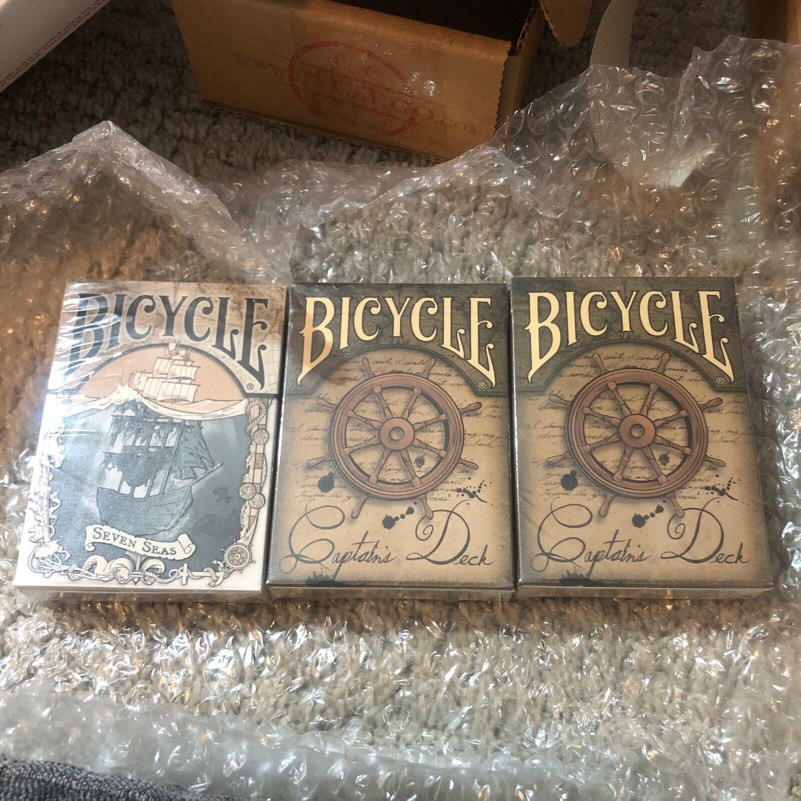 Seven Seas & Captains DecksPlaying Cards- Bicycle Brain Vessel Unique New Bonus