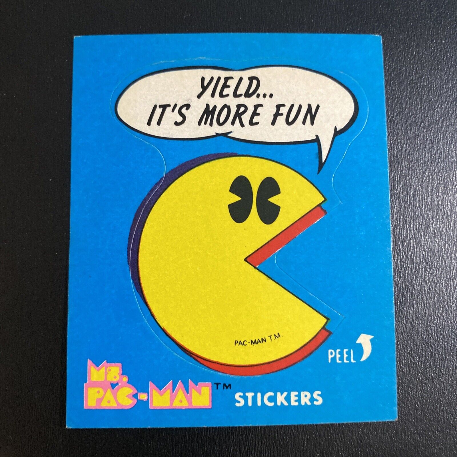 1981 Fleer Ms. Pac-Man Stickers Official Ms. Pac-Man Pro Card #9