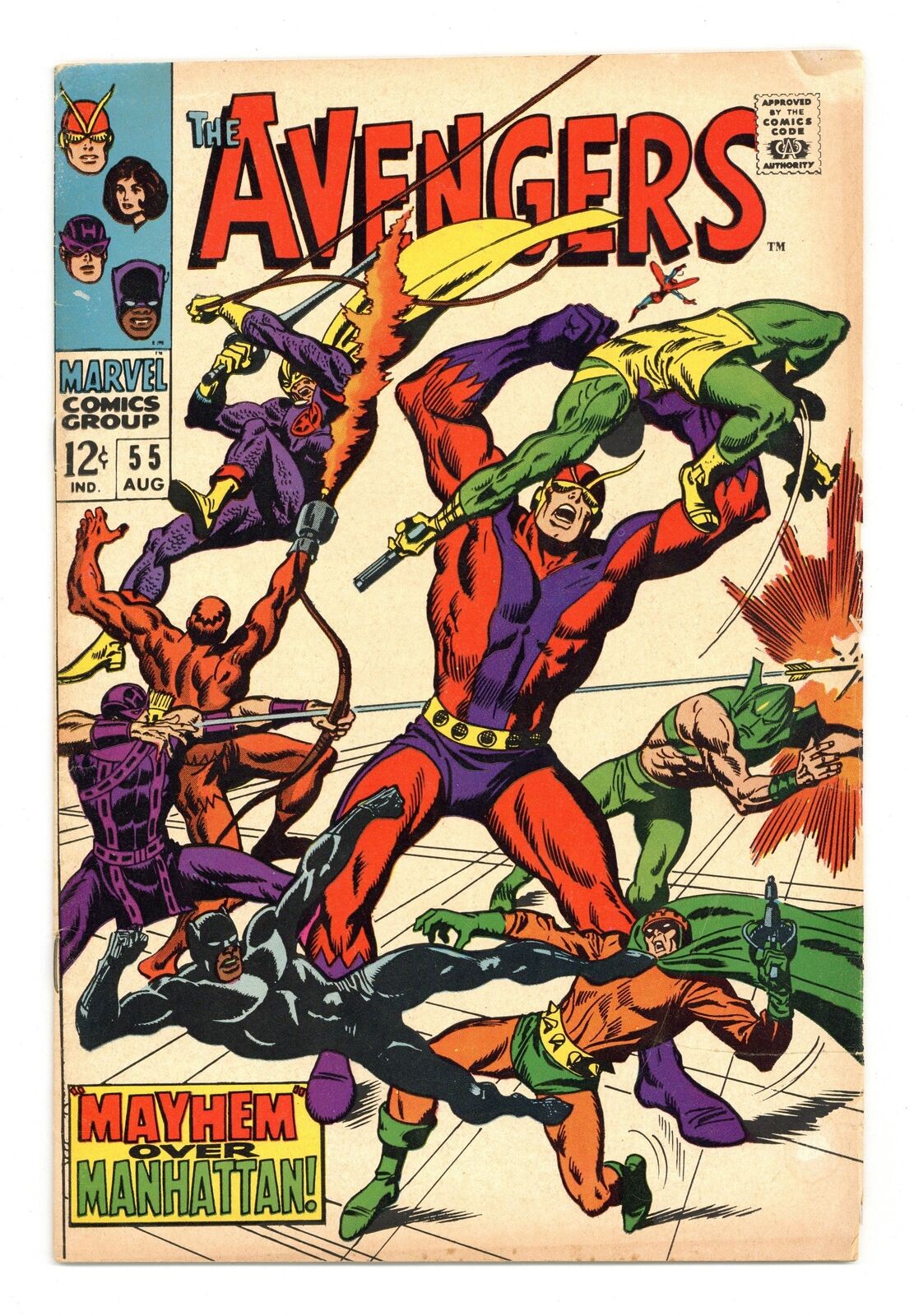 Avengers #55 VG- 3.5 1968 1st full app. Ultron