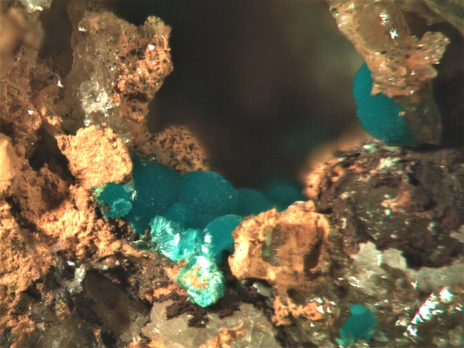 ROSASITE RARE MINERAL MICROMOUNT FROM ITALY