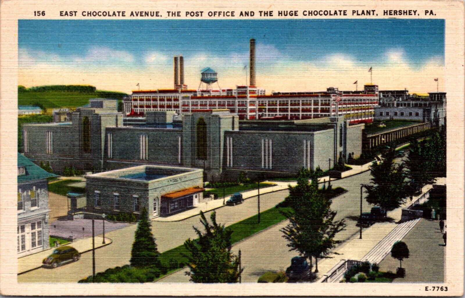 Linen PC East Chocolate Avenue Post Office Chocolate Plant Hershey Pennsylvania