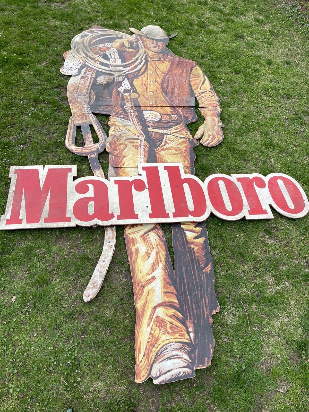 Vintage Marlboro Man Billboard Sign 
