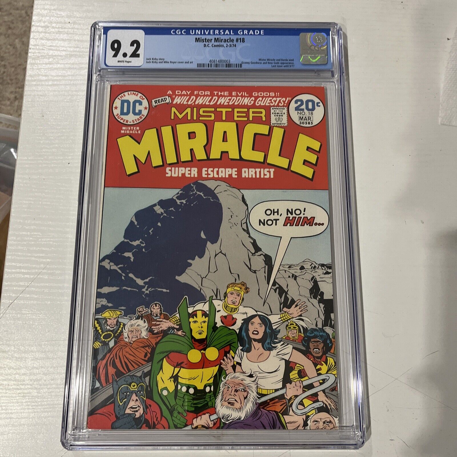 Mister Miracle #18 (1974) CGC 9.2 White Pages Jack Kirby Very Rare Book