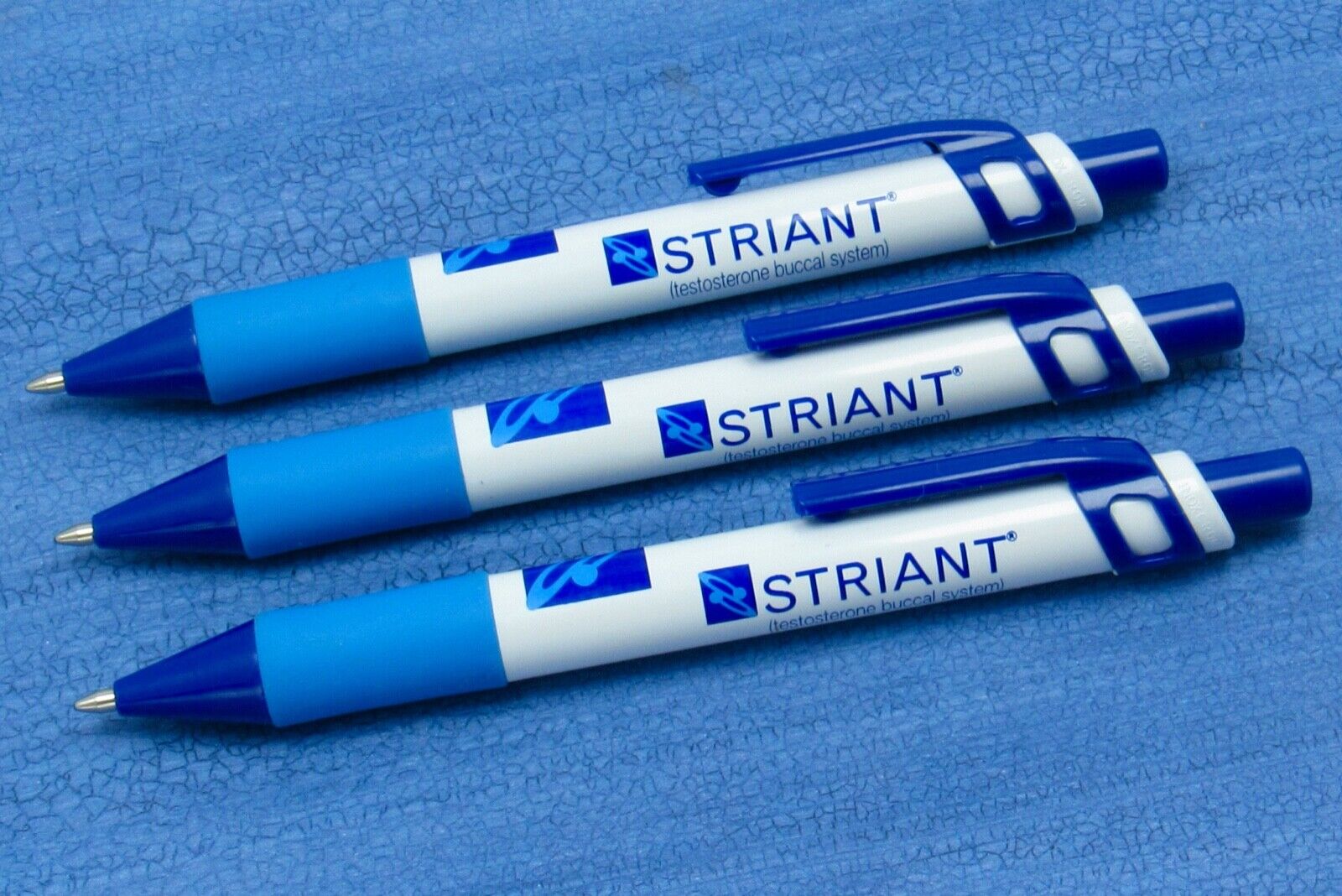 Rare Lot 3 Striant Testosterone Drug Rep Pharmaceutical Pens Inoxcrom Spain