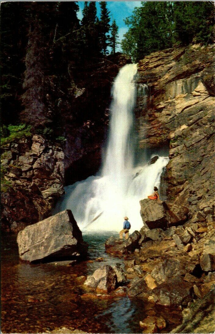 Postcard Trick Falls In Montanas Glacier National Park 