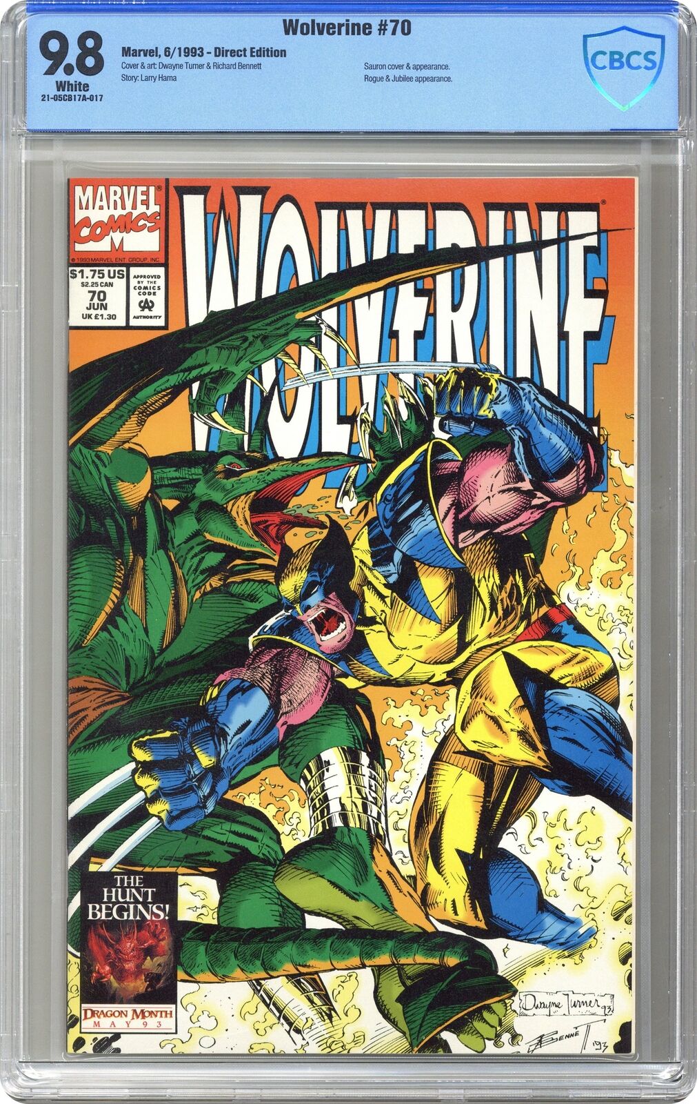 Wolverine #70 CBCS 9.8 1993 21-05CB17A-017