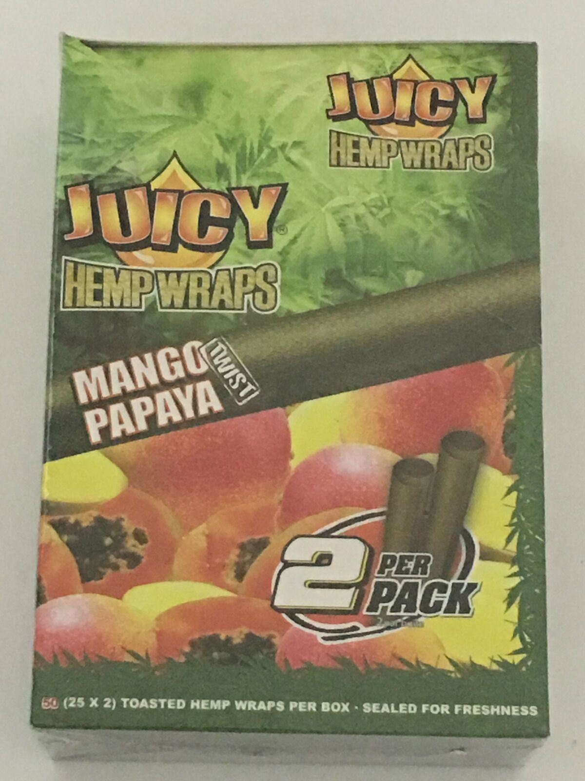 FREE GIFTS🎁 Mango 🥭 Papaya Twist 50 High Quality Juicy Jay Hemp Rolling Papers