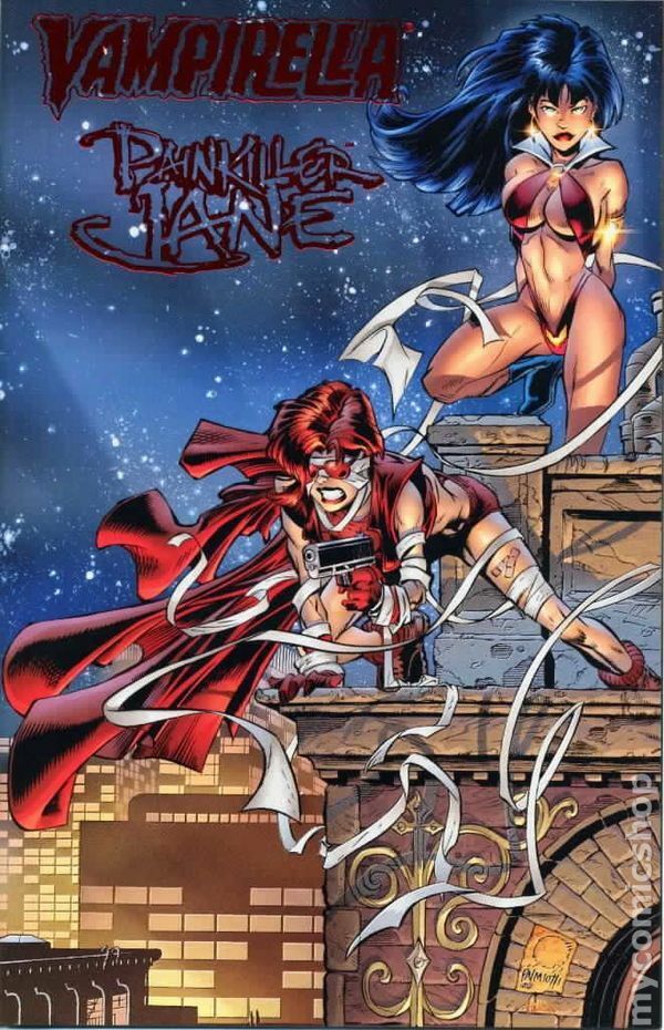 Vampirella/Painkiller Jane #1 Comic Book Red Foil Variant Cover NM- or Better
