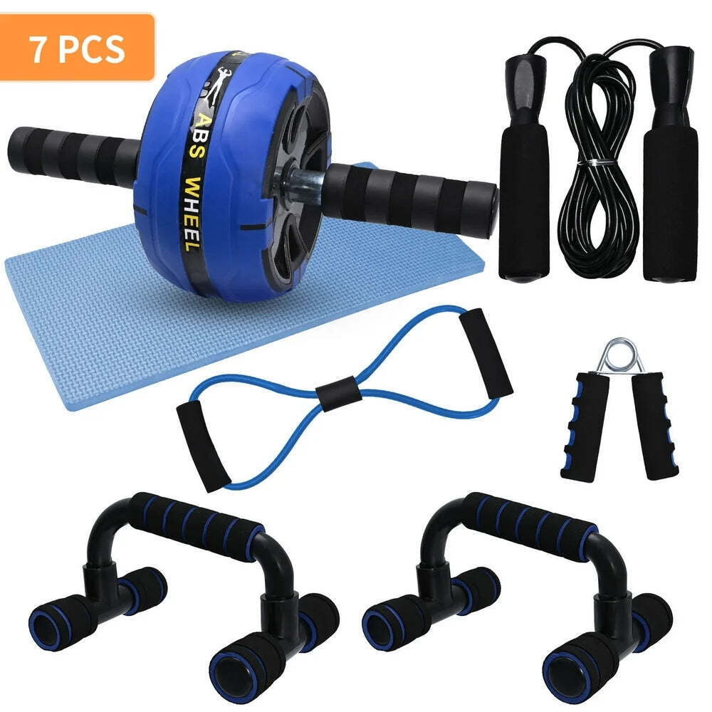 7-In-1 Ab Roller Wheel Kit, Perfect Home Gym Equipment Exercise Roller Wheel
