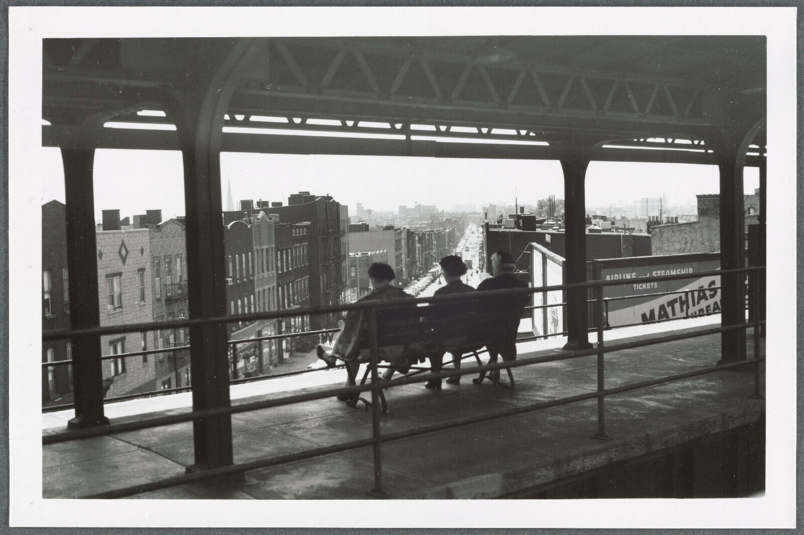Old 4X6 Photo, 1950's Myrtle Ave. Elevated in Brooklyn, NY 5667156