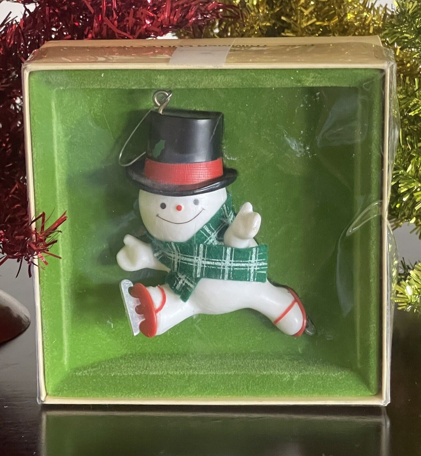 Vintage 1979 Collectible Hallmark Keepsake Skating Snowman Ornament