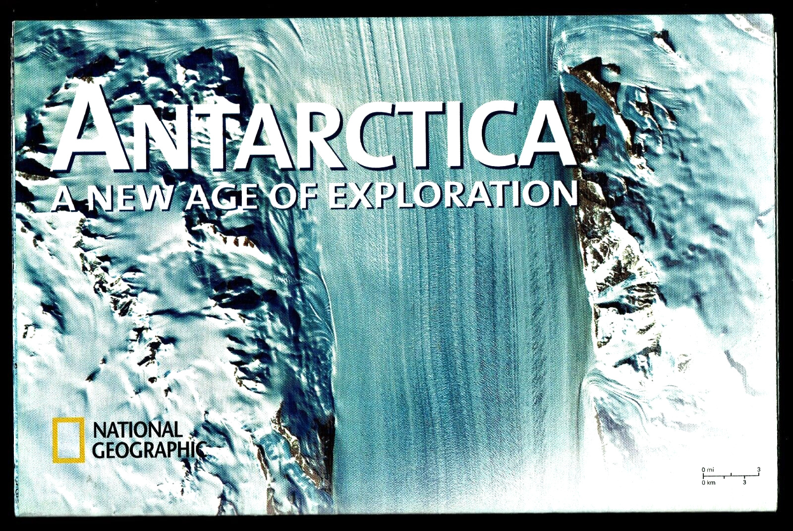 ⫸ 2002-2 February ANTARCTICA Age of Exploration National Geographic Map - A3