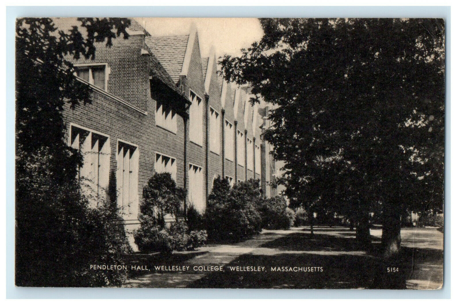 1949 Pendleton Hall Wellesley College Wellesley Massachusetts MA Cancel Postcard