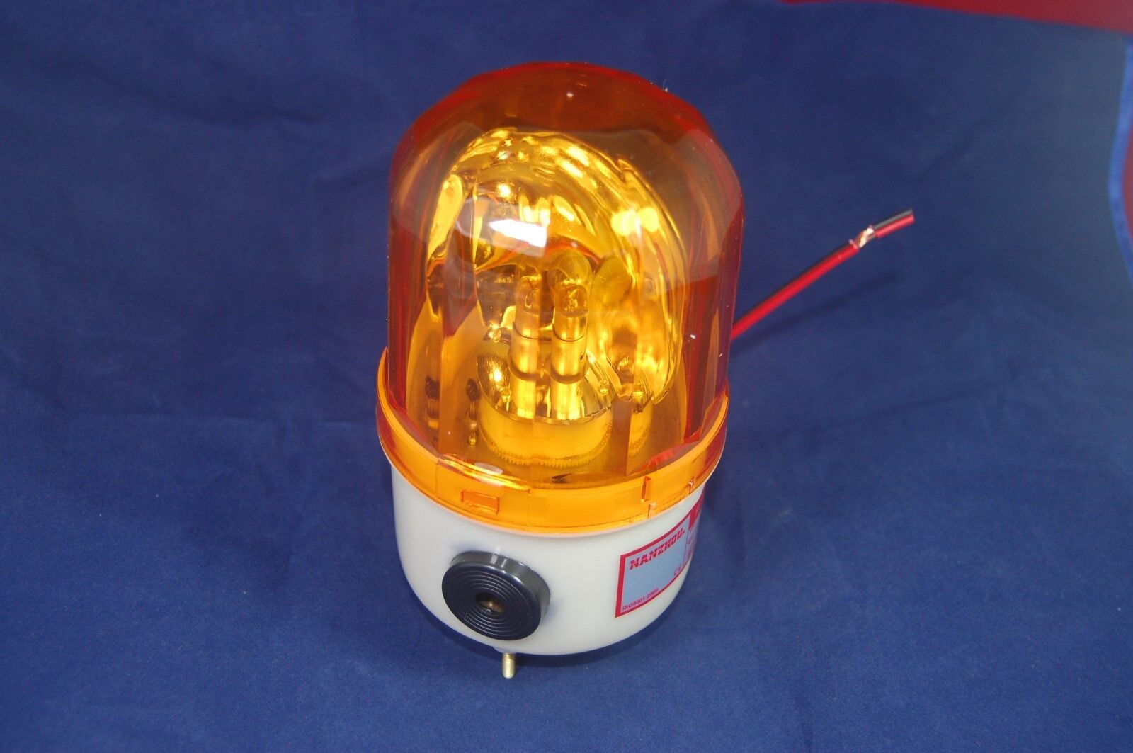 1pc  Bulb Revolving Warning light Φ100mm 90-130RPM Amber 12V DC With Buzzer