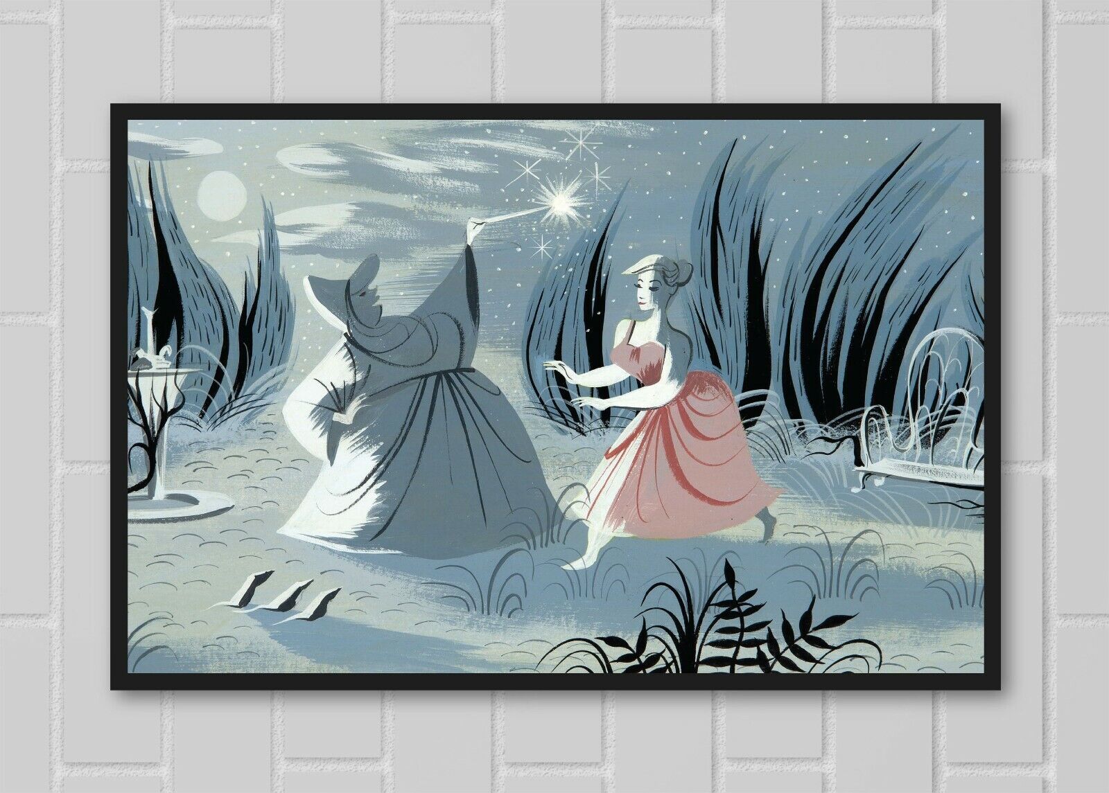Cinderella Fairy Godmother Mary Blair Art Poster Print 