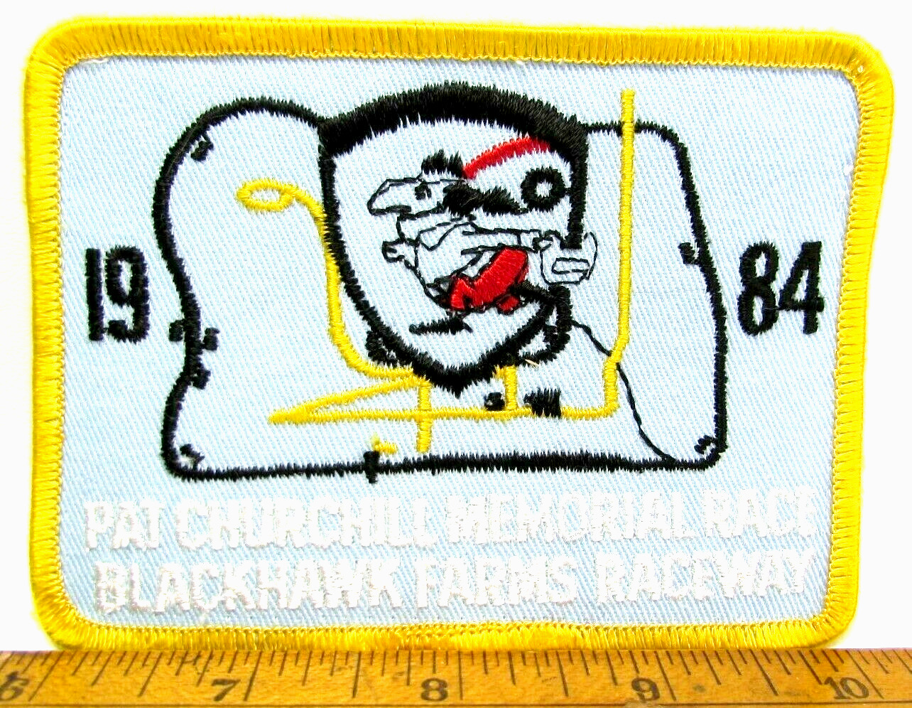 Vtg Churchill Memorial Race Blackhawk Farms Raceway 1984 Patch SCCA So Beloit IL