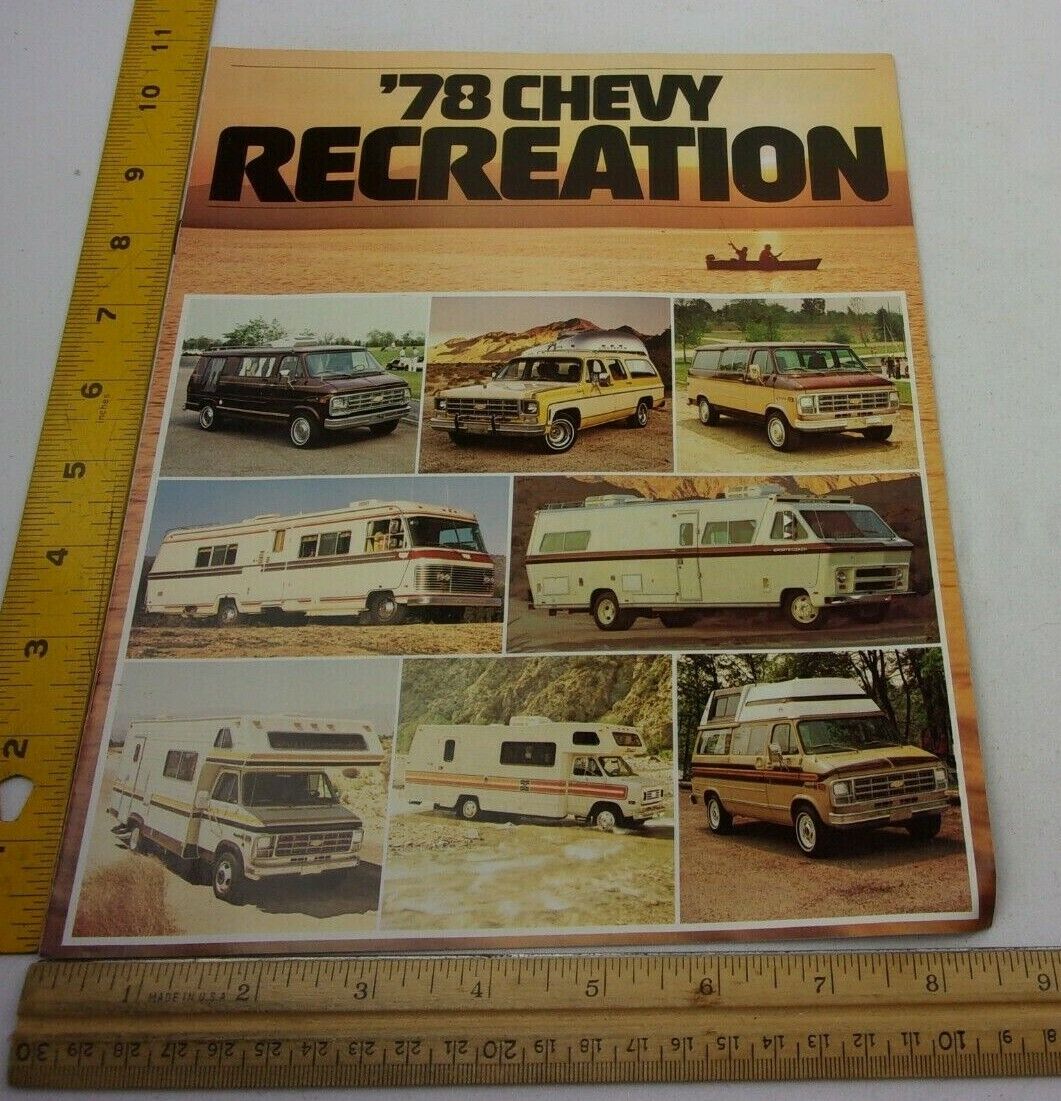 Chevrolet Chevy Recreation RVs Sportvans 1978 car brochure C84 options colors