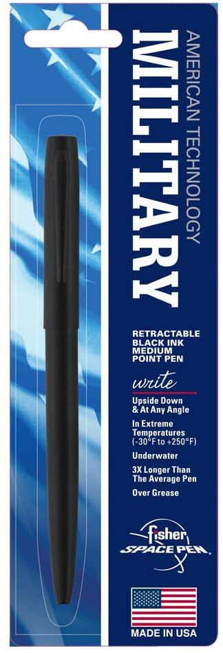 Military Non-Reflective Black Matte Cap-O-Matic Fisher Space Pen