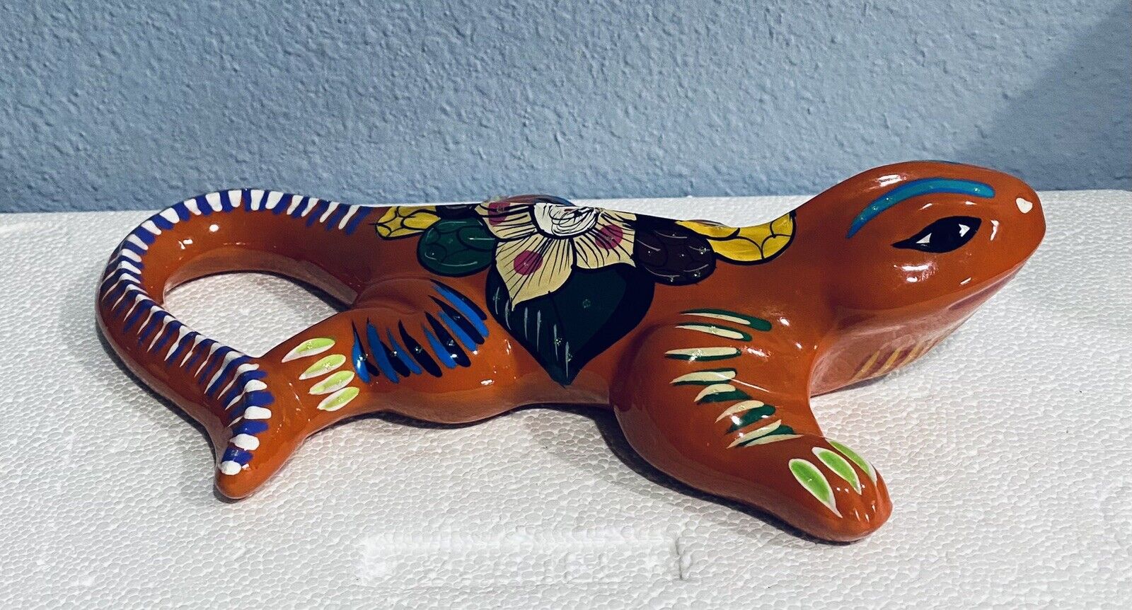 Ceramic Lizard Gecko Floral 11\