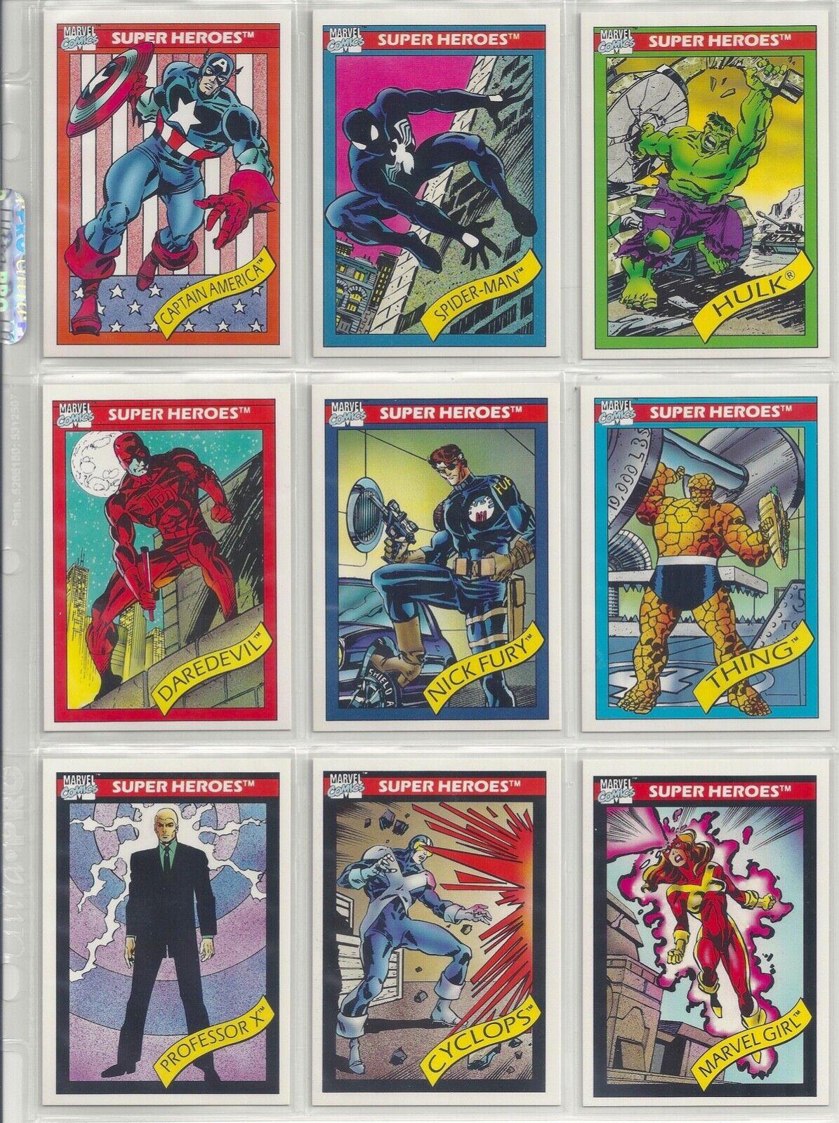 1990 Marvel Universe Series I: 1x NM/M,NM Complete Base Set Trading Cards #1-162
