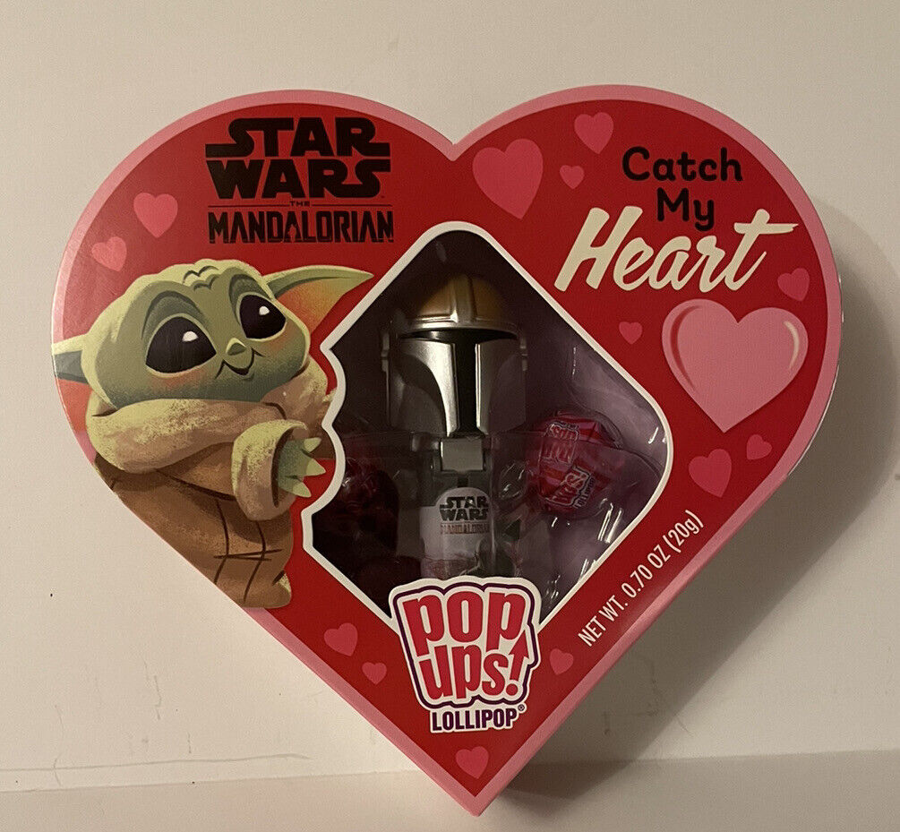 Star Wars The Mandalorian Baby Yoda Valentines Heart Pop Ups Lollipop