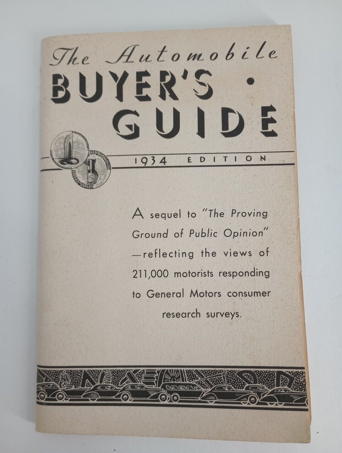 Vtg 1934 Edition The Automobile Buyers Guide General Motors Detroit. Awesome 