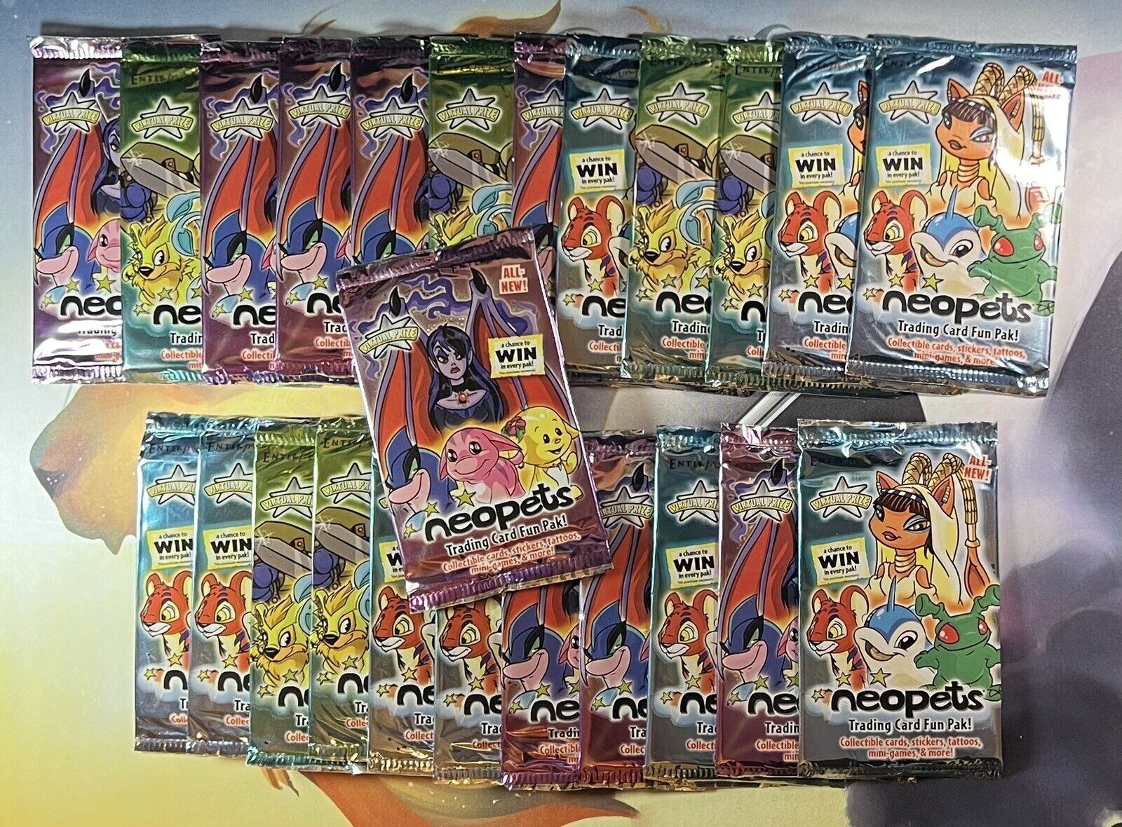 24x Lot Neopets Enterplay Fun Packs Booster Packs 2008 Sealed New