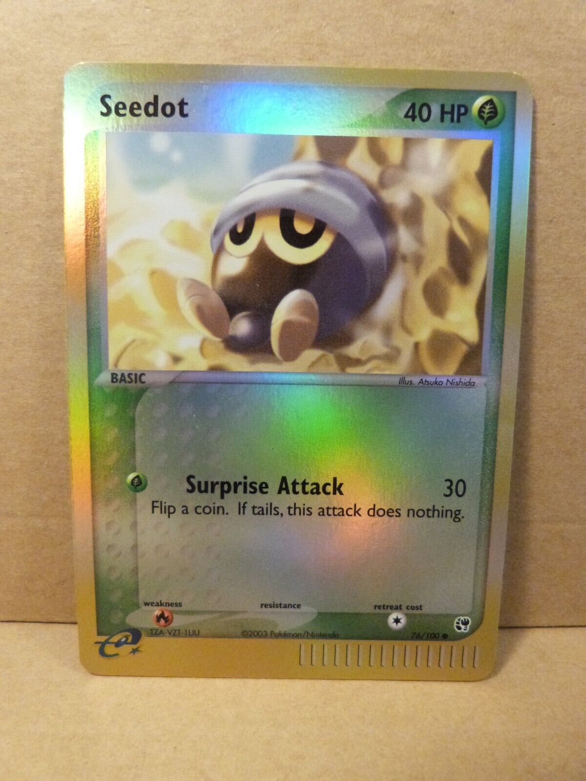 Pokemon Reverse Foil Card: Seedot  76/100  (Ex Sandstorm Set)