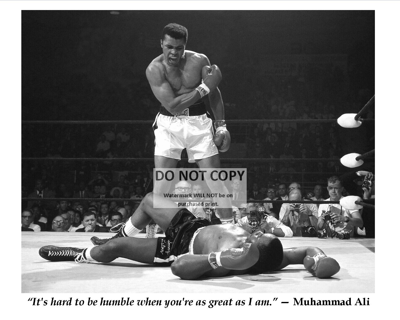 11X14 PHOTO - MUHAMMAD ALI FAMOUS QUOTE FROM BOXING LEGEND (PQ-005)