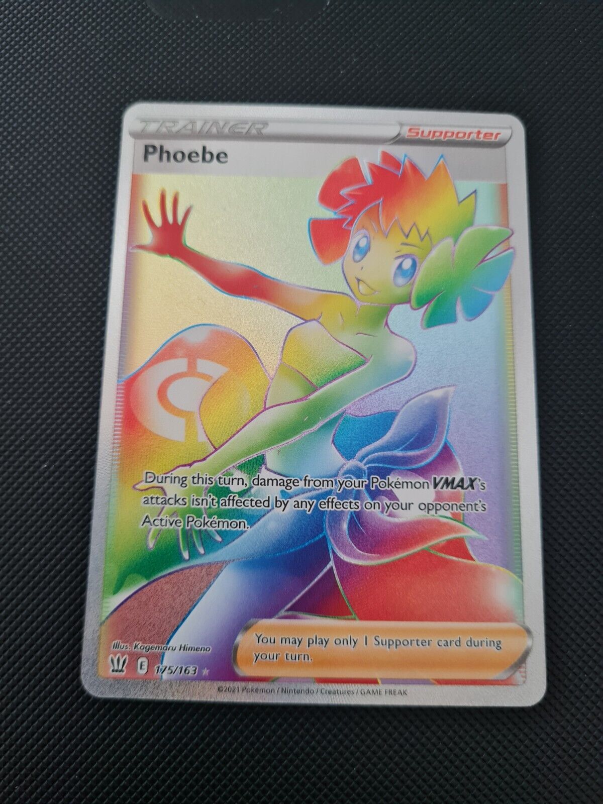 Pokemon Card - Phoebe 175/163 Battle Styles Rare Full Art - Mint/NM 