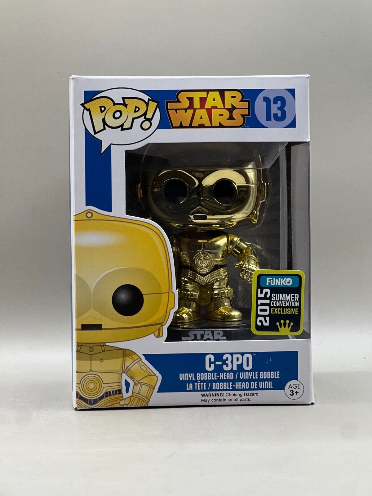 Funko Pop Vinyl Star Wars C-3PO #13 (chrome exclusive) Bobblehead New