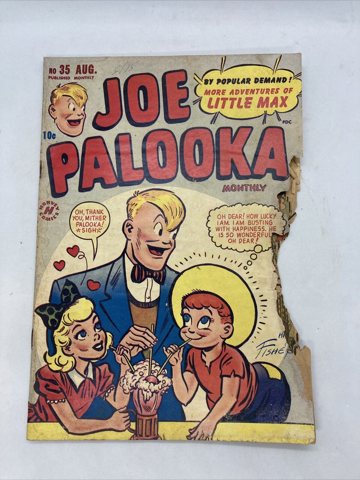 Joe Palooka #35 1949 Damage To The Side Very Rough AS IS