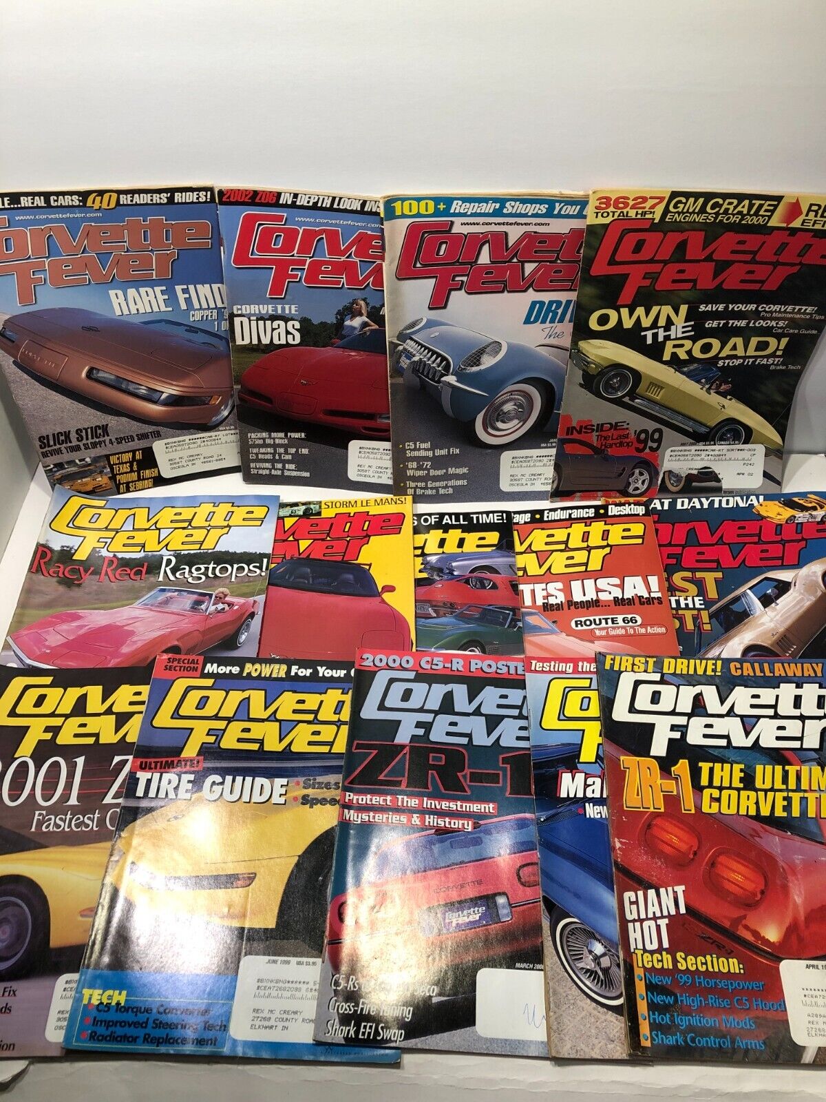 Lot of 14 Corvette Fever magazines 2000s as-is z1 vtg