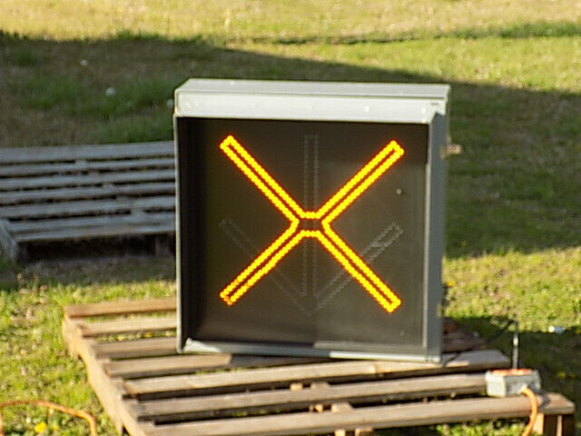 Wells Signs Inc.  Red X, Yellow X & Green Arrow Dual Two Side LED Blank-out Sign