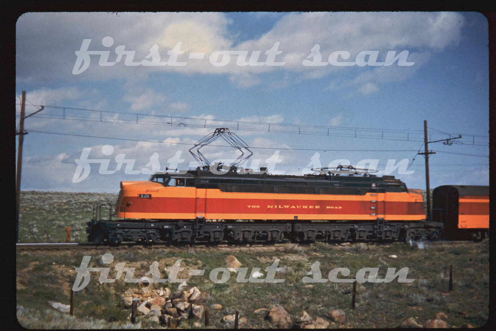 R DUPLICATE SLIDE - Milwaukee Road MILW E20 Electric CLEAN Paint