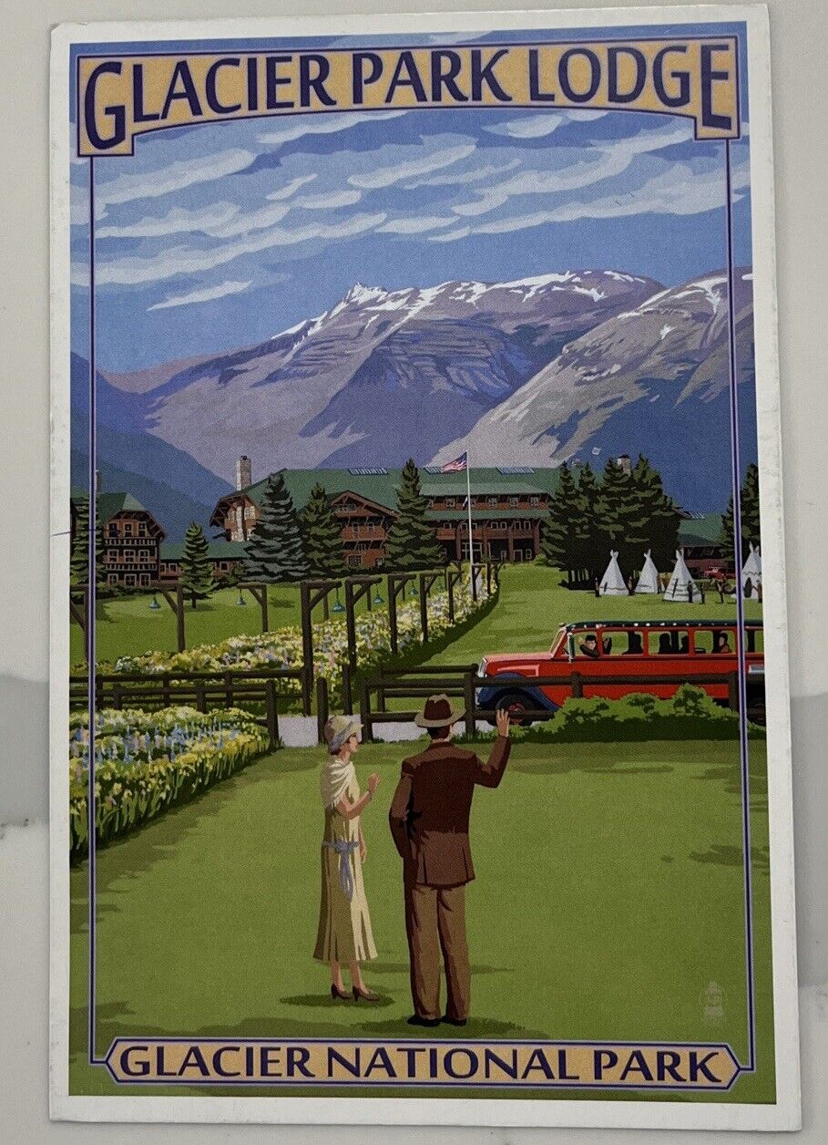 Glacier National Park, MT - Glacier Park Lodge- Lantern Press Postcard