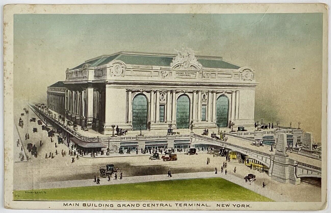 Grand Central Station 1914, Vintage New York City Postcard
